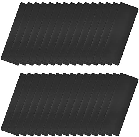 sourcing map Tarjeta de metal en blanco, placa de aluminio pintado de 3.1 x 1.2 pulgadas para grabado láser, 0.3 mm de grosor, color negro, 30 piezas