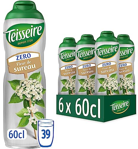 Teisseire Sirup Holunderblüte zero Zucker 600ml - Cocktails (6er Pack)