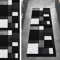 Ymural Teppichmatten Teppich Läufer Flur Lang Patchwork 100x450CM Schwarz Grau Kücheläufer rutschfest Meterware Teppichläufer Waschbar Kurzflor Polyester Korridor, Breite 40-120cm