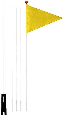 Fahrradfahne, 220cm Fahrrad Wimpel Kinder Sicherheitswimpel Verstellbare Fahrradwimpel Fahrrad-Sicherheitsflagge Gut Sichtbar & Reißfest Fahrradanhänger Dreiecksflagge für Kinder und Erwachsene, Gelb
