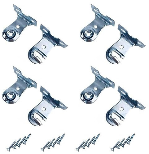 BOLWHAO Lot de 4 paires de supports de montage pour store à enroulement extérieur avec vis, supports de fixation en métal pour volets roulants