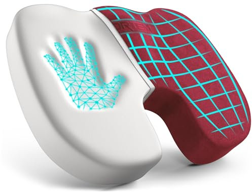 FORTEM Cojin Silla Oficina, Almohada En Forma De U, Cojín de Espuma Viscoelástica, Almohada Antideslizante para Sentarse en Gaming, Cojin Asiento Coche, Funda Lavable