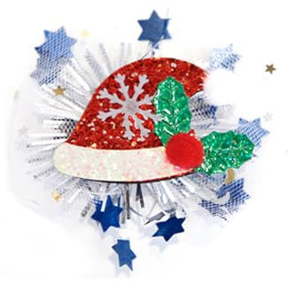 Wambere 10 Stücke Weihnachten Haarspangen,Weihnachtshaarspangen Weihnachtshaarnadel Weihnachtsbaum Weihnachtsmann Elch Schneemann haarspangen für Mädchen Weihnachtsfeier Festival,Weihnachtsmütze