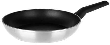 Sitram 714495 Poêle SILVERAL en Aluminium Forgé Ø 24 cm - tous feux dont induction - Manche ergonomique Thermo-résistant effet Soft Touch - Revêtement noir anti-adhérent sans PFOA