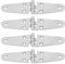 4 Stück Marine Halterung Tür Scharniere 316 Edelstahl Türscharniere 144 x 38 mm 6 Löcher Schwerlast Boots Deck Kabinett Türband Luke Scharnier für Bootsjacht RV