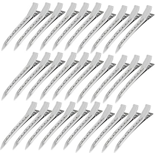 50 Pezzi Becchi D'oca per Capelli 9 cm Metallo Becchi per Capelli Argentato Fermagli per Capelli Donna Mollette per Capelli Styling per Salone o Centro o Casa