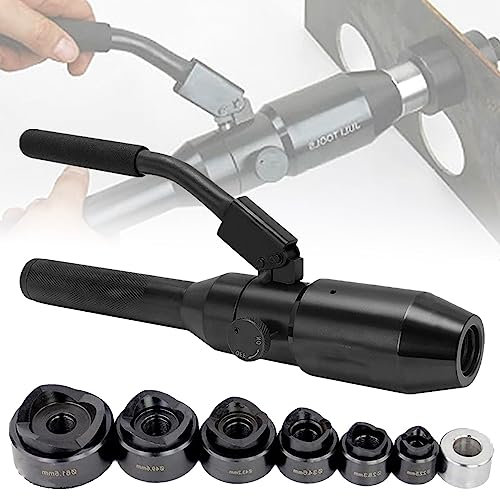YEHOZZ Kit De Sacabocados Hidráulicos, Perforadora De Láminas De Metal Excavadora De Agujeros Hidráulica, Herramientas De Atornillado De Láminas De Metal, para Aluminio, Latón
