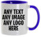 Gift Hub Personalised Mug | Coffee Cup with Coloured Handle and Inner | Any Photo or Text | Custom Coloured Cups for Birthdays, & Occasions | Ceramic Mugs Available in Ten Colours | Cambridge Blue