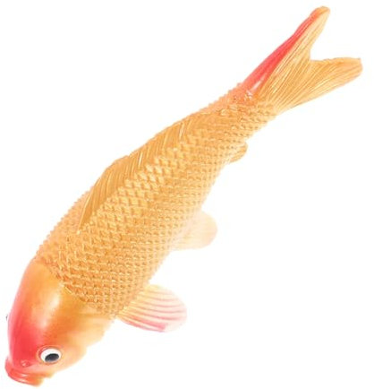 Amosfun Simuliertes Koi-Modell Modelle Kleiner falscher Fisch schöne Fischfigur Fischdekor für den Haushalt Fisch Figur künstlich gefälschter Fisch Zubehör Fisch-Illustration Ornamente PVC