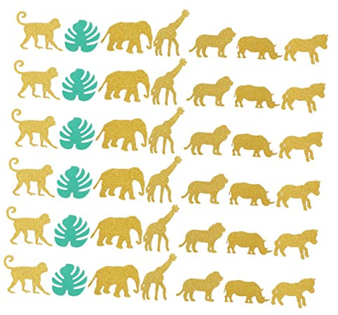 Ciieeo 100St Geburtstagsparty-Dekoration winterdeko bürodeko Babysocken hawaiianische geschenke Hochzeitsdekorationen Affen ausgestopfte Tiere Papierstreuungen Konfetti Urwald schmücken