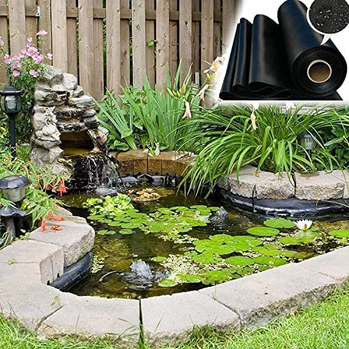 Teichfolien, robuste Fischteichfolien, wasserdichte Teichunterlage, 0,2 mm Dicke Garten-Pool-Membran, fischsicher für Koi-Teiche, 4 x 7 m