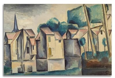 Andre Derain, Häuser am Wasser, Kunstdrucke, Vintage-Kunst, Leinwand-Wandkunst, berühmte Kunstdrucke, Poster, dekorative Malerei, Leinwand, Wandposter und Kunstdruck, moderne