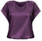 Uwdiohq Offerte Top di Oggi Bluse Eleganti Particolari Maglia Manica Corta Donna Arancione Top Brillantinato Donna Camicia Donna Estive Maglia Manica 3/4 Donna Camicie Donna Viscosa Open Box Deals