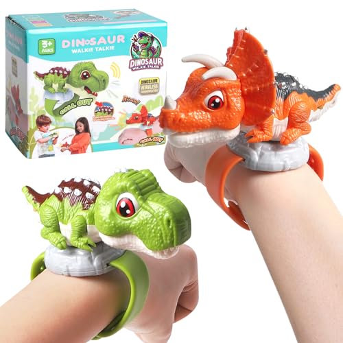 OBEST Talkie Walkie pour Enfants, 2 Radios Jouet, Distance de Communication 300 Mètres, Deux Couleurs Dinosaures, Convient pour Garçons et Filles, Cadeau pour 3 Ans et Plus