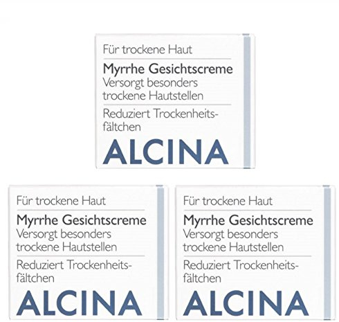 3er T Myrrhe Gesichtscreme Pflegende Kosmetik Alcina versorgt besonders trockene Hautstellen 100 ml
