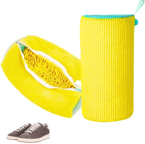HUPIRCT 2pcs Sac Lavage Chaussures Machine à Laver, Réutilisable, Nettoyage à 360 Degrés, Fermeture éclair à Verrouillage Automatique Invisible, Convient à Toutes les Chaussures et Machines à Laver