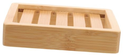 PRETYZOOM Jabonera De Bambú Natural con Drenaje para Fregadero Soporte para Esponja y De Jabón Compacto y Resistente para Baño Cocina y Ducha