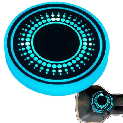 Doiyislem Beleuchteter Auto-Untersetzer,Auto-Untersetzer mit Licht - USB-Auto-Untersetzer mit LED-Licht | Intelligenter Sensor-Fahrzeug-Getränkehalter-Einsatz-Untersetzer mit wechselnden Farben für