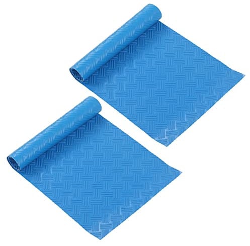 Jerliflyer 2Pcs Swimming Pool Ladder Mat Rubber Protective Floor Step Pad, 60x24x0.1cm Set Kit Protective Floor Step Pad