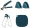 4-Piece Air Fryer Tongs Lifting Grips Anti-Scald Clip Kitchen Flip Flop Pliers Stainless Steel Dish Clamp Silicone Hot Plate Clamp Hot Plate Holder Cooking Kitchen Tool Clamps (Lake Blue)