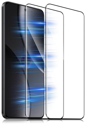 HidWee Compatible con Xiaomi 15 Ultra 5G Protector de Pantalla, 2 Piezas Vidrio Cristal Templado [3D Cubierta de Pegamento Completo], Fullglue Anti-caída 9H Dureza HD