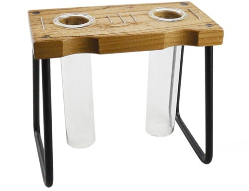 Pflanzgefäße für Büro, mit Halterung aus Holz | Deko-Zubehör für Garten und Innen für Büro, und Fensterbank