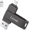 Lncnnk 512 Go Clé USB 3.0 Certifié MFi, Clé USB Lightning Photo Stick Mémorie Extension de Stockage Externe clé USB C Flash Drive de Sauvegarde pour iPhone/iPad/Android/Mac/PC, Noir