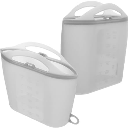 Alipis 2pcs 1000ml Silicone Reusable Microwave Steam Bags Large Capacity Food Storage Pouches Food Freshness Bags for Baby Bottle Warming and Vegetable Preservation