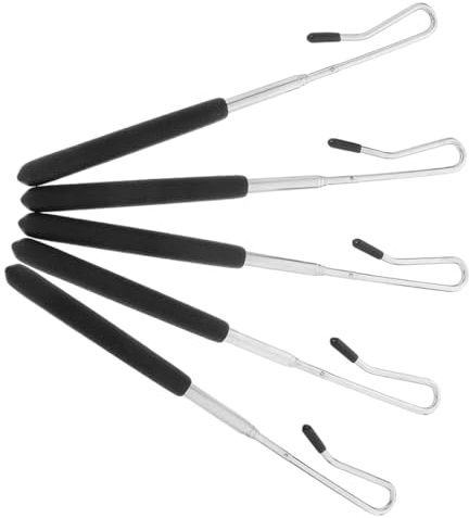 5pcs Metal Puppet Hand Rods Black Adjustable Arm Control Sticks | Silent Device, Lightweight Plastic and Iron Build, Universal Use for Stage Puppets