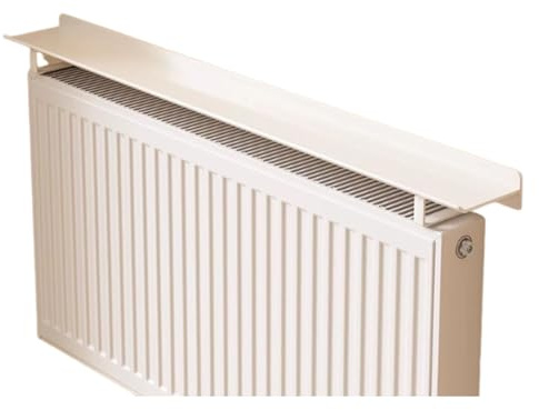 Radiator cover, white radiator shelf, dustproof, smoke-free floating radiator shelf with stand, no drilling required for living room, bedroom, hallway(40cm)