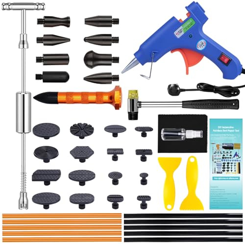 Manelord Car Dent Puller Tool, Auto Paintless Dent Repair Kit for Motor/Truck/Refrigerator/Washing Machine Dent Removal