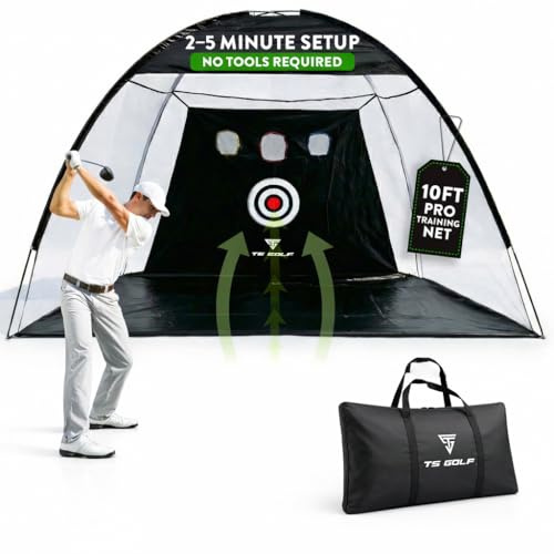 TS Golf - Rete da golf con borsa per il trasporto | 3 x 2,1 m di rete ad