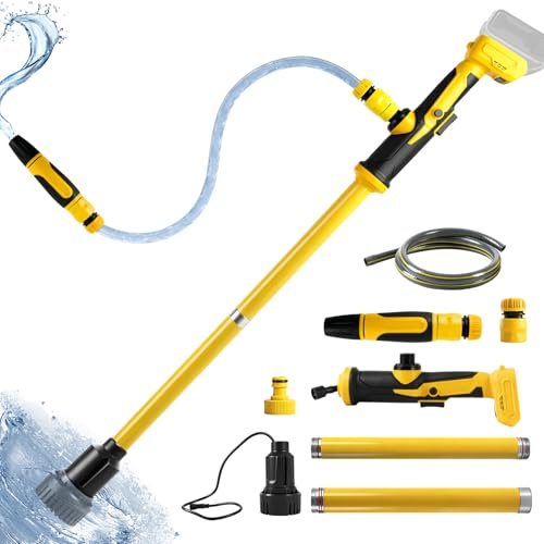 Pompe à eau sans fil compatible batterie Dewalt 20V, 1400 GPH, pompe de puisage portable sans balais avec raccord 3/4 pouce pour piscine, jardin et étang, sans batterie