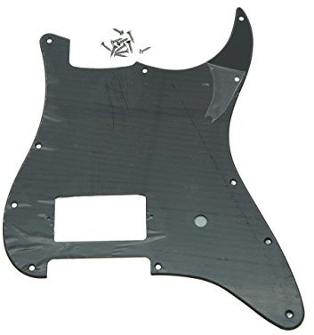 Kaish 11 Loch Gitarren- Schlagbrett für Fender Delonge, in verschiedenen Farben Matte Black 1 Ply