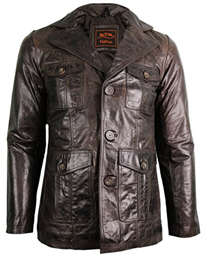 MDM Vintage Herren Leder Blazer
