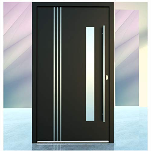 Haustür Welthaus WH75 Standard Aluminium mit Kunststoff LA122 BremenTür 1100x2100mm DIN Rechts Farbe aussen anthrazit Innen weiß außengriff BGR1400 innendrucker M45 Zylinder 5 Schlüßel