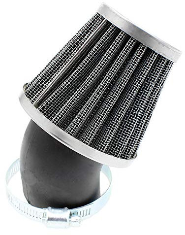 YOFMOO Filtre à air 42 mm 4,2 cm Coudé à 45 degrés Compatible avec 125cc-150cc 200cc 250cc Moto ATV Quad Scooter Gokart Cyclomoteur Chopper Dirt Mini Bike Yamaha RD250 GY6 PZ24 PZ30 CG 41 mm 43 mm