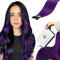 RUNATURE Lila Bonding Extensions Echthaar Purple I Tip Echthaar Extensions Bonding Keratin Haarverlangerung Echthaar 35cm 14 Zoll 20g 25 Strähne