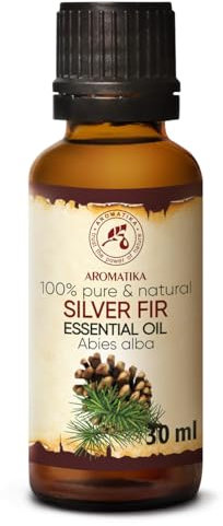 Edeltannennadelöl 30ml - Weihnachtsbaumduft - Picea Abies Leaf Oil - Österreich - Naturreines Ätherisches Tannenöl – Guten für Sauna, Aromatherapie, Diffuser - Silver Fir Oil