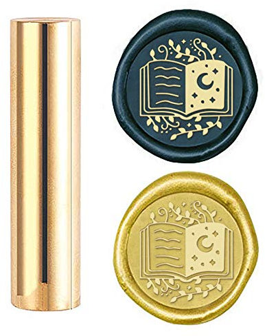 craspire Wax Seal Stamp Book, Versiegelung Wachs Stempel Moon Mini Messing Stempel Pistole Wachs Siegel 15mm Für Umschlag Einladung Hochzeit Verschönerung Flasche Dekoration Geschenkkarte