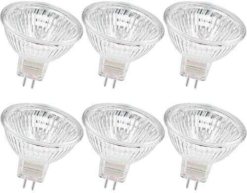 EKSAVE MR16 Halogen Reflektor Leuchtmittel 12V 50W GU5.3 Halogenlampen Dimmbar, Warmweiß, 2700K (6 Stück)