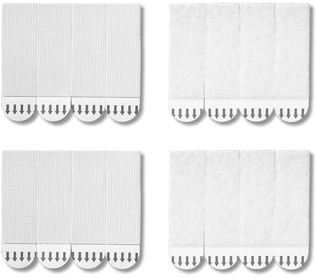JELLYSUB 32 Paar (64 Streifen) Bilder-Montagestreifen, Bildaufhängern, Bilder Aufhängen ohne bohren, Wasserresistente Strips Selbstklebend und spurlos wieder ablösbar (Mittel), Weiß, msk-02