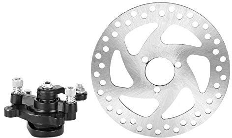 Aramox pinza de freno negra de aleación de aluminio + disco de freno plateado para Mini Mini Kart de gas o eléctrico ATV Mini Scooter de cuatro ruedas SUVs