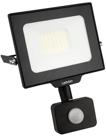 Ledvion - LED Flutlichter mit Bewegungsmelder, 30 Watt, 4000K, 3600 Lumen, IP44, Mit Schnellanschluss & 2 Jahre Garantie