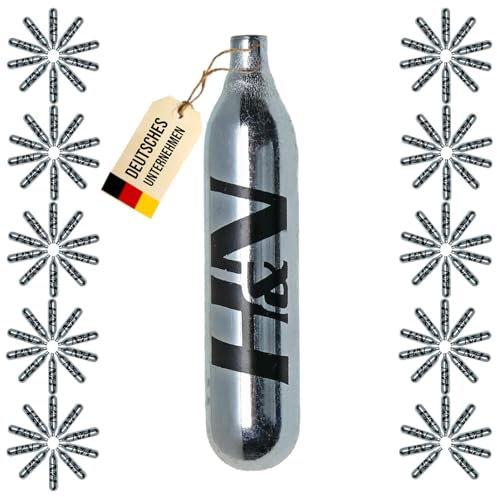 H&N CO2 Kapseln 12g – 100 Stück – Für Softair, Paintball, Luftgewehr & Luftpistole – Einwegkartuschen für gleichmäßige Leistung & hohe Präzision
