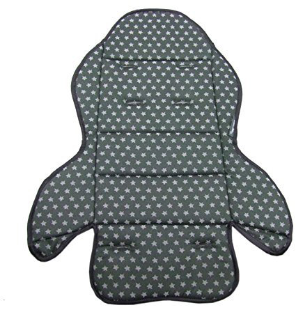 Ersatzbezug Sitzkissen Bezug [Auflage für Kinder Fahrradsitz] kompatibel mit Römer Jockey (Modell 3) (dunkelgrau Sterne)