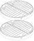 Herogo Lot de 2 grilles de refroidissement rondes en acier inoxydable pour refroidir la cuisson, cuisson à la vapeur, inoxydable et bord lisse, passe au four et au lave-vaisselle, métal argenté, Ø 23