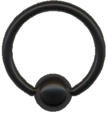 Generisch PIERCINGO® Klemmkugel-Ring Klemm-ring TITAN G23 CHIRURGEN-STAHL 316L Nase Ohr Lippe Intim Brust Augenbraue BCR Piercing-Ring TITANIUM Segment-Ring (1.2 x 8 x 3 mm, Stahl Schwarz Black)