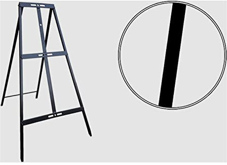 CARTELLO IN LAMIERA SCATOLATA DISCO diametro 60 cm - via libera - SEGNALE CATARIFRAGENTE CON CAVALLETTO (CARTELLO + CAVALLETTO)
