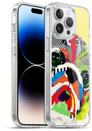 Head Case Designs Officially Licensed Michel Keck Pug Dogs 4 Gel Case [Military Grade Protection] Compatible with Apple iPhone 14 Pro Max and Compatible with MagSafe